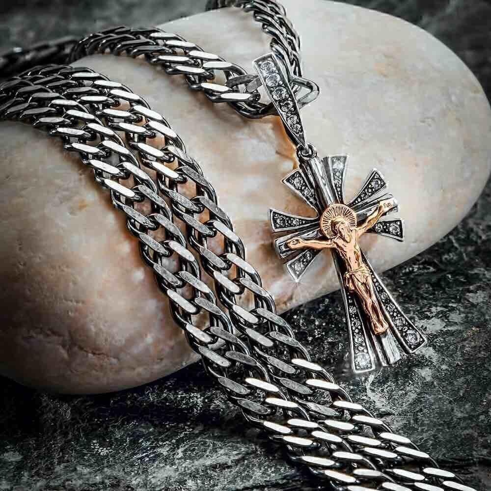 Купить Крест из серебра "Спаси и Сохрани" (96120)